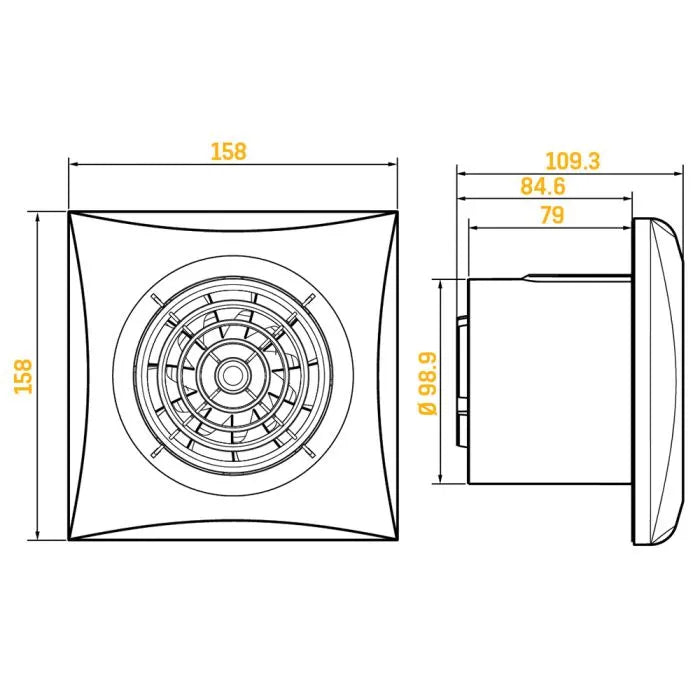 Envirovent SIL100HT Silent 100 Bathroom Fan with Humidistat
