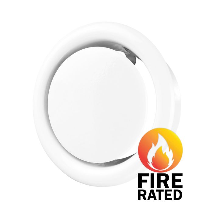 Fire Panel Extractor Blauberg FF-FRE-100 Metal Fire Rated Circular Ceiling Extract Air Valv ...