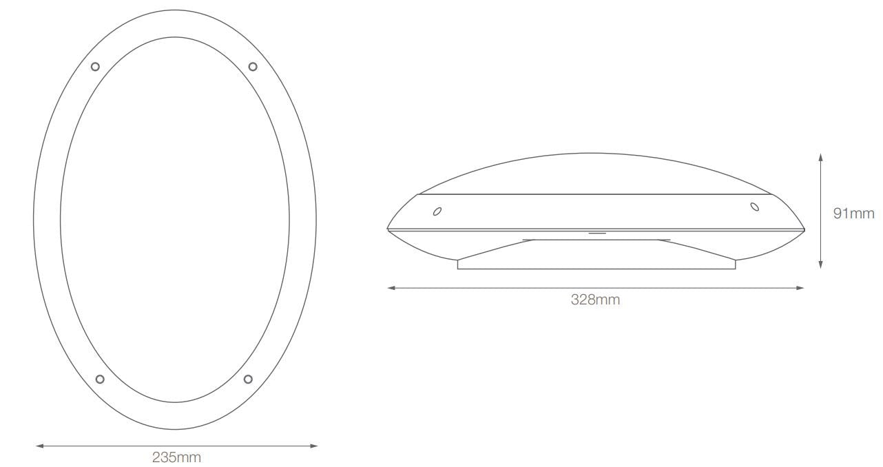 Fern Howard FHBL368-083-W-OP LED Bulkhead