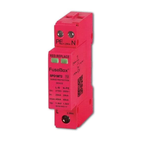 Fusebox SPD1MT2 Type 2 Single Module Surge Protection Device