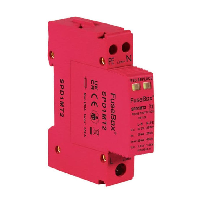 Fusebox SPD1MT2 Type 2 Single Module Surge Protection Device