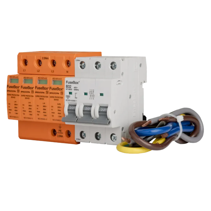 FuseBox SPDCUKITT2TPN Type 2 3P+NPE Surge Protection TPN Device Kit