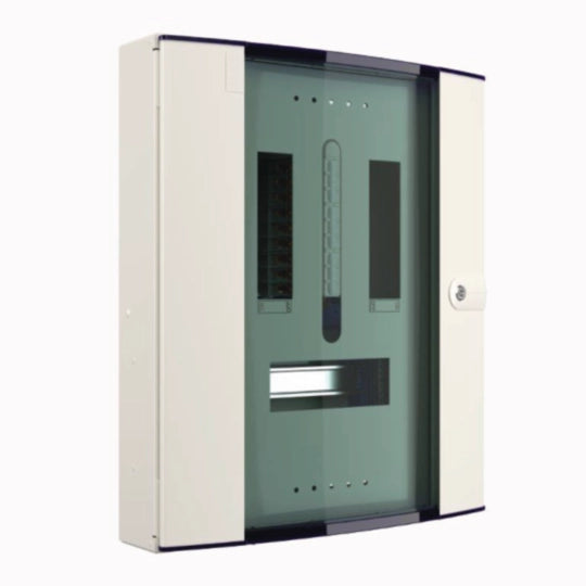 Hager JK106BG 125A 6 Way TPN Board Glazed Door