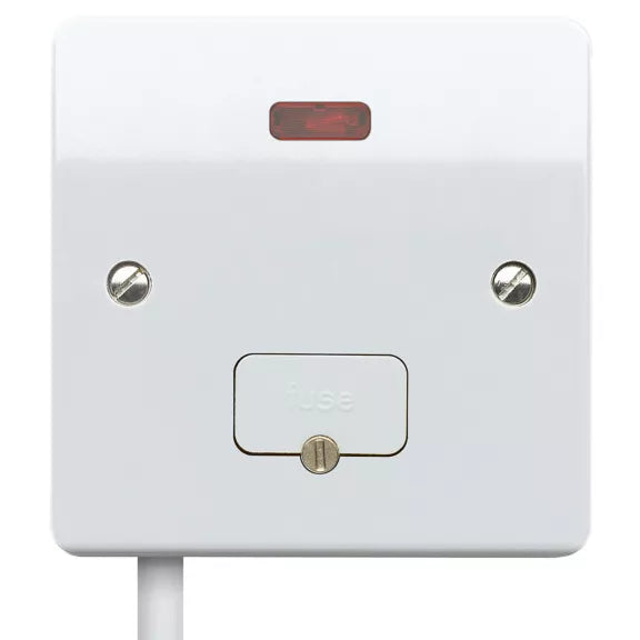 MK K377WHI Logic Plus Unswitched Fused Spur w/Neon + Flex Outlet