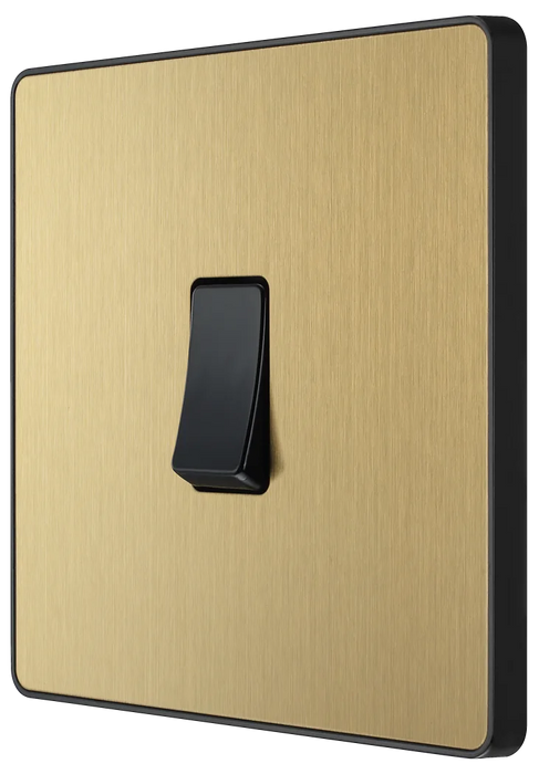 BG Evolve PCDSB13B Satin Brass 1G Intermediate Light Switch