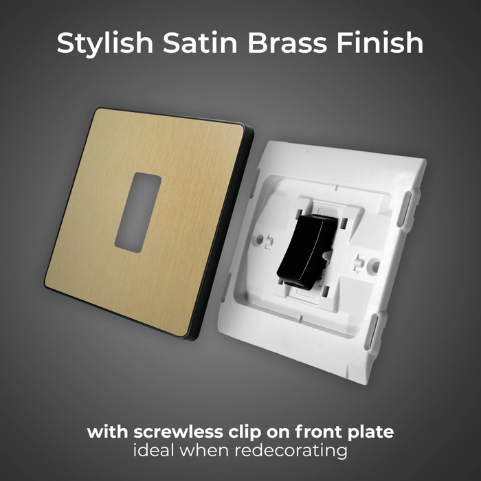BG Evolve PCDSB13B Satin Brass 1G Intermediate Light Switch