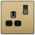 BG Evolve PCDSB21B Satin Brass 13A Single Switched Socket