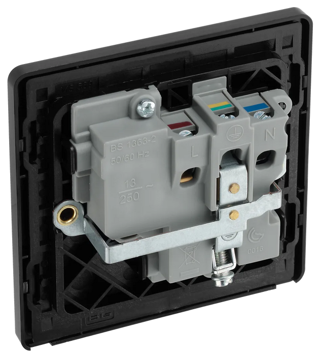 BG Evolve PCDSB21B Satin Brass 13A Single Switched Socket