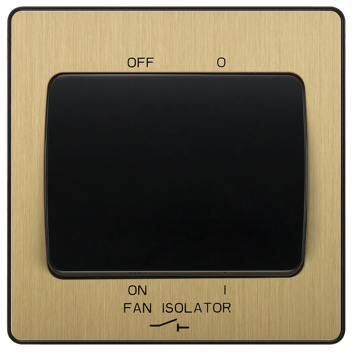 BG Evolve PCDSB15B Satin Brass 10A Fan Isolator Switch