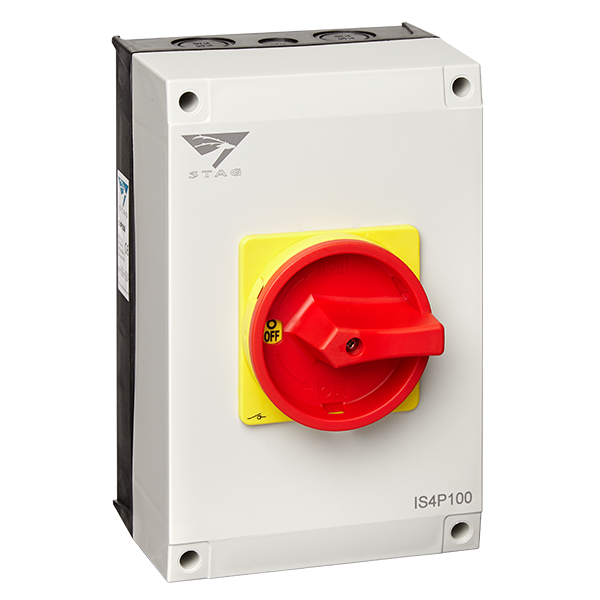 IMO Stag IS4P100 4 Pole 100A IP65 Rotary Isolator