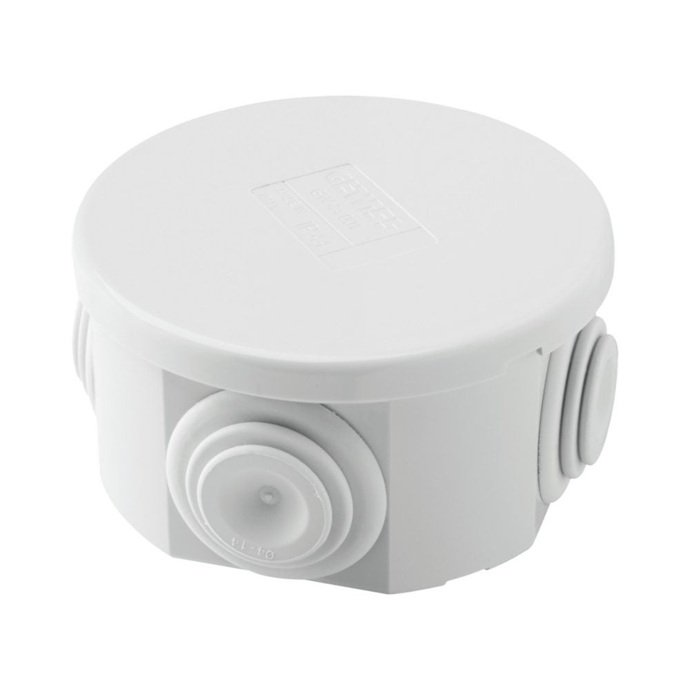 GEWISS GW44001 IP44 Round Junction Box 65x35 — Electricals Online