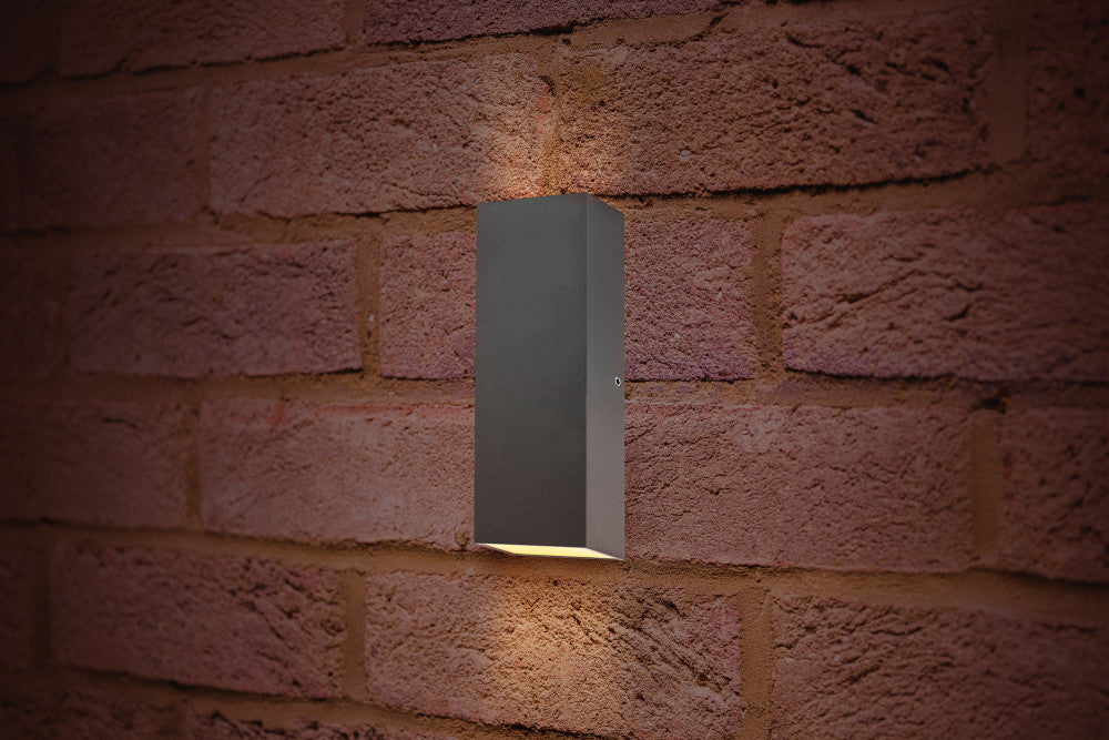 Integral LED ILDEA010 Pablo 8W IP54 Up Down Exterior Wall Light Grey