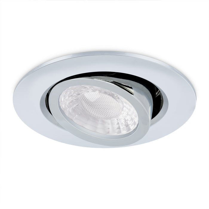 JCC JC1102/CH CCT X50 Tilt fire-rated downlight with chrome bezel| 3.5W/5W