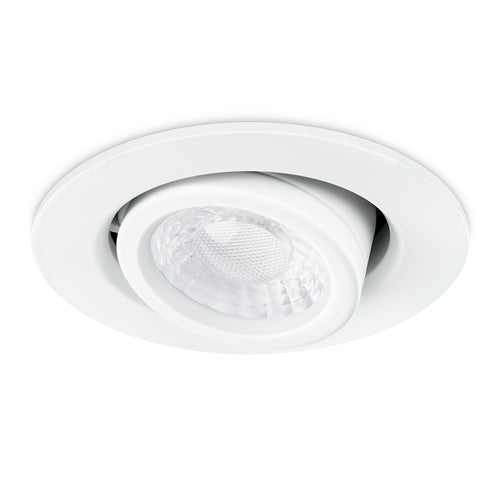 JCC JC1102/WH X50 CCT Tilt fire-rated downlight with white bezel| 3.5W/5W