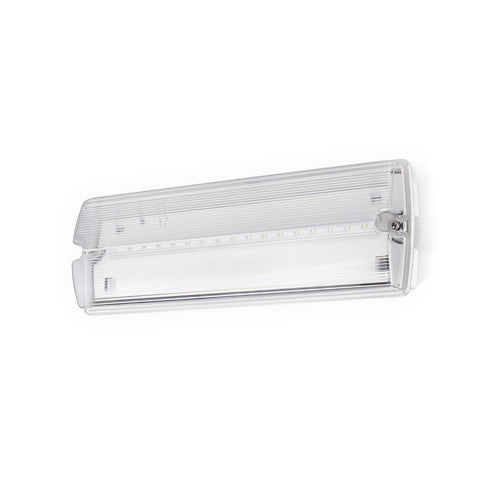 JCC JCEM110016WH EscapeLUX™ Emergency Bulkhead 2W 300lm 6000k IP66 White Self Test with legends