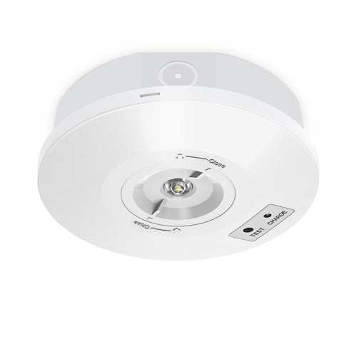 JCC JCEM110023WH EscapeLUX™ Emergency round surface spot downlight 2W 280lm 6000k IP65 White Self Test