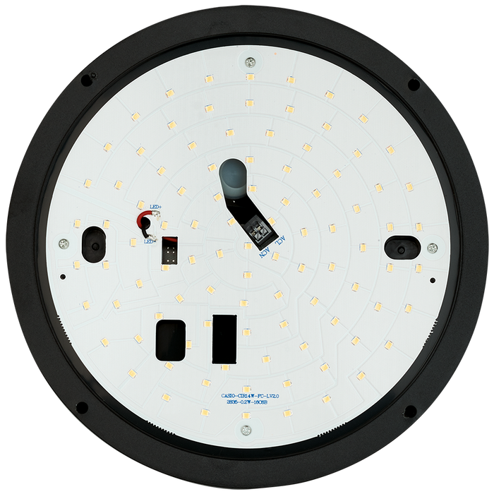 Eterna KCAS14BKFL 14W 4000K LED Full Diffuser Ceiling/Wall Fitting Black