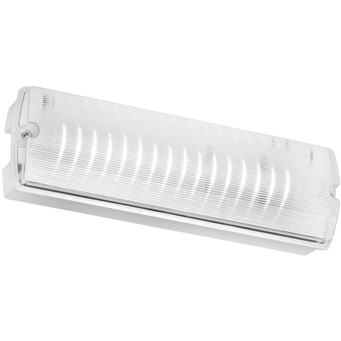 Eterna KEM3BULKLI 4W Li-Ion LED Maintained Emergency Bulkhead with ISO 7010 Legend Set