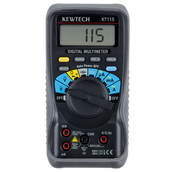 Kewtech KT115 Digital Multimeter | 600V AC/DC Electrician Tester