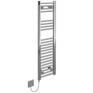 Kudox KTR150FLATCH Flat Liquid Filled Electric Ladder Towel Rail in Chrome