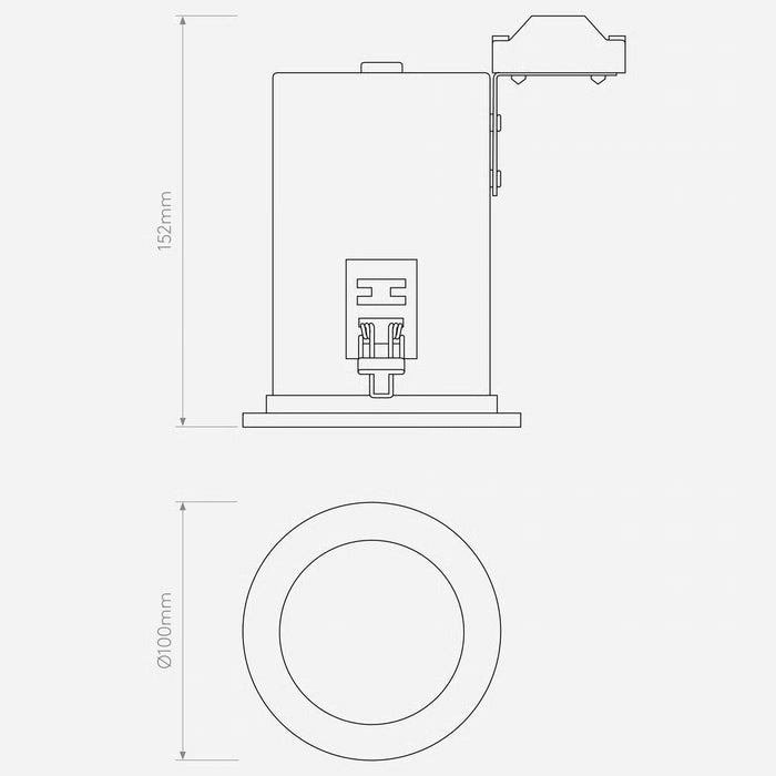 Astro Lighting 1240024 Taro Round Matt White Fire-Rated Downlight