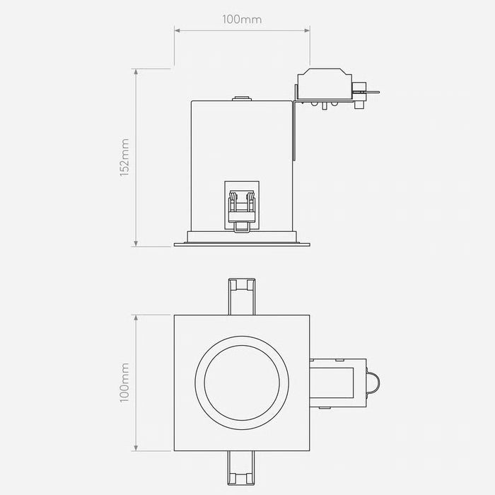 Astro Lighting 1240026 Taro Square Matt White Fire-Rated Downlight