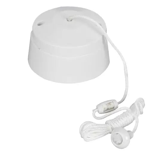 MK Logic Plus K3192WHI 6A SP 2 Way Ceiling Switch with Mounting Block White
