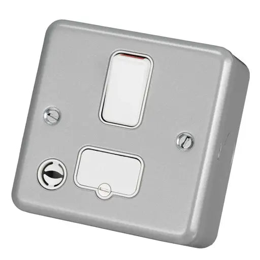 MK Metalclad K932ALM 13A DP Switched Fused Spur with Flex Outlet Metal Clad