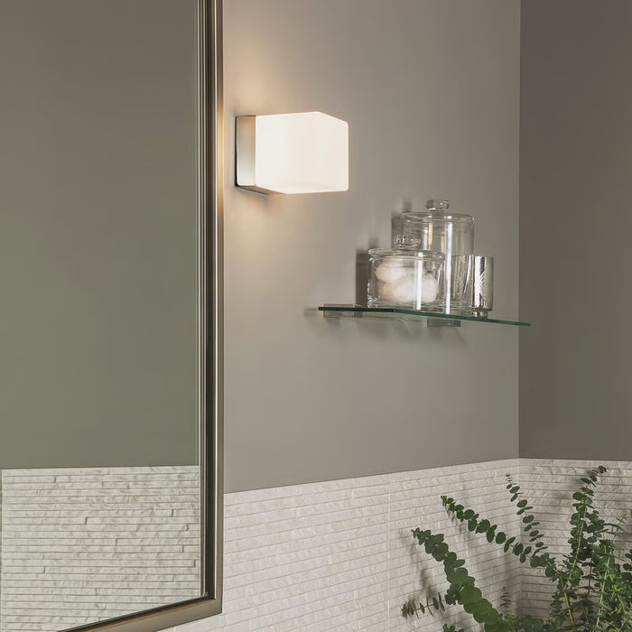 Astro Lighting 1140001 Cube Polished Chrome Bathroom Wall Light