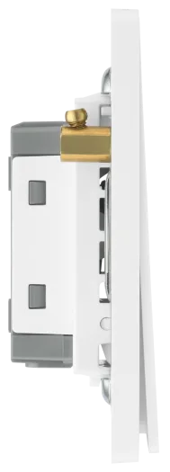 BG Evolve PCDCL12EW 20A Edge-to-Edge Rocker Switch - Pearlescent White