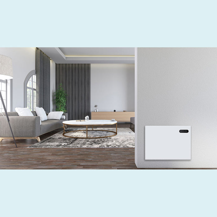 NiDO Steel HE 15WT 1.5kW WiFi Panel Heater c/w Electronic Timer - White
