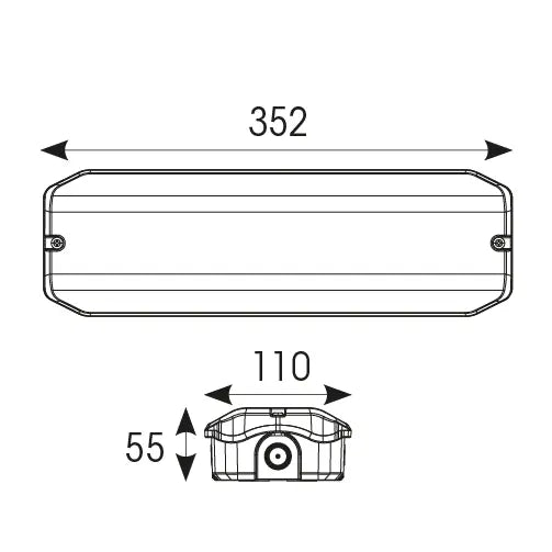 Ansell AGLED/3M/BK Guardian 3W Bulkhead Black - IP65