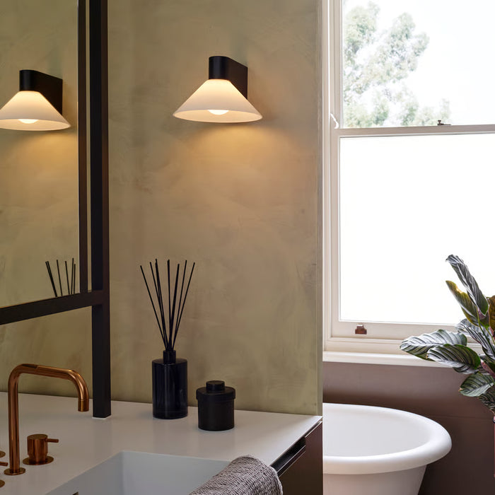 Astro Lighting 1451002 Conic Matt Black Bathroom Wall Light