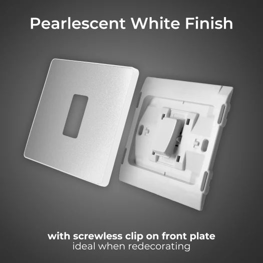 BG Evolve PCDCL13W 20A Intermediate Light Switch - Pearlescent White