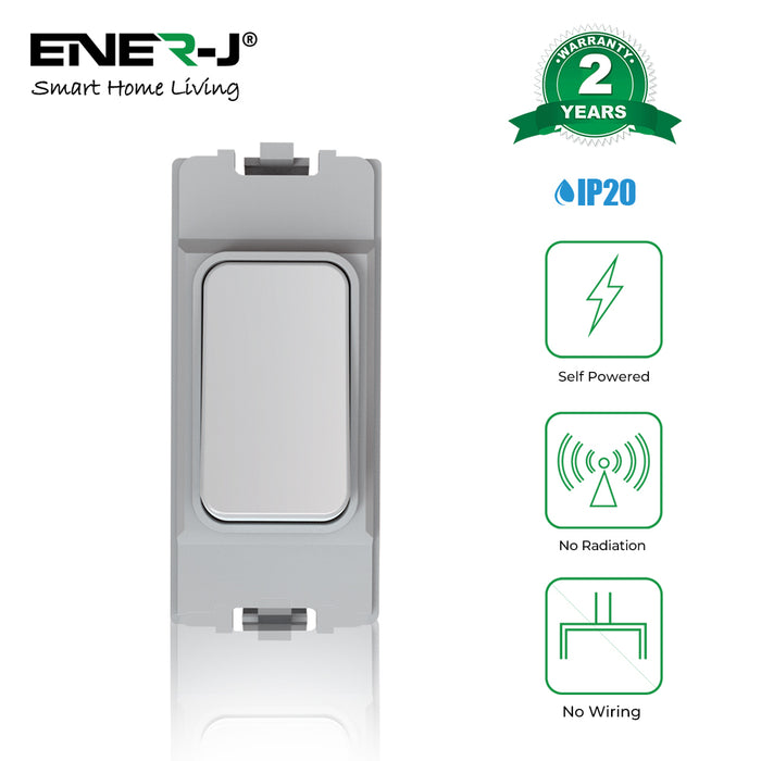 Ener-J Wireless Kinetic Grid Switch MK Compatible White 240V