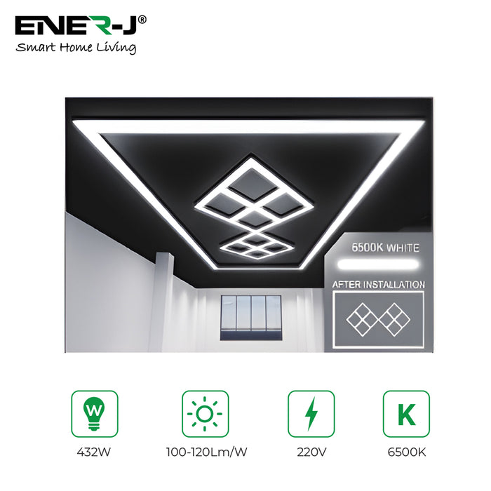 432W Designer Ceiling Lights with Frame (8 Diamonds and Border)