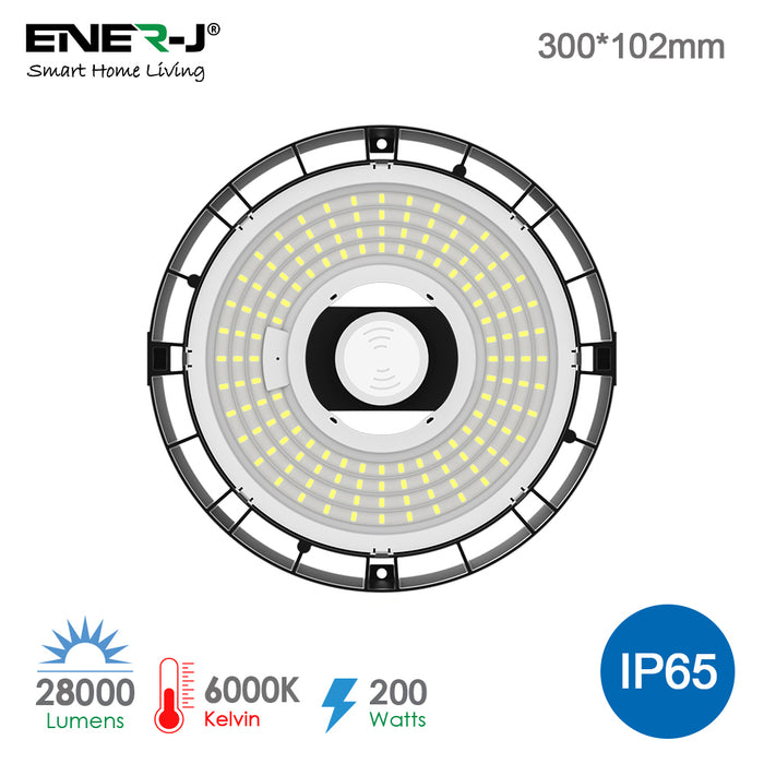 200W UFO HIGHBAY WITH BRIDGELUX LED & 3 STEP DIMMING FUNCTION, 140 LM/WATT AND 5 YEARS WARRANTY, 6000K
