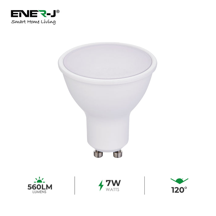 7W GU10 LED Light Bulbs, 560 Lumens, Warm White, 6500K, 60W Halogen Equivalent