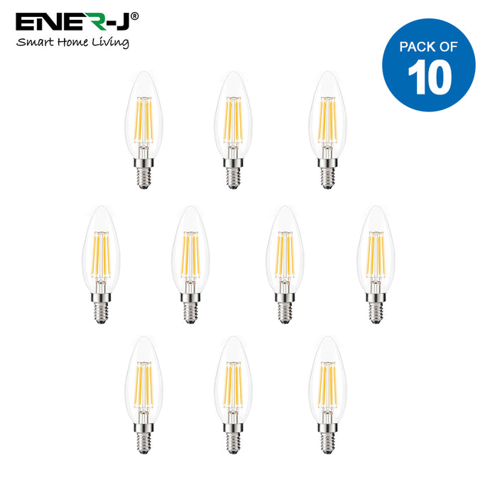 4W LED Candle Filament, E14 Base, 400 Lumens, 3000K (pack of 10 units)