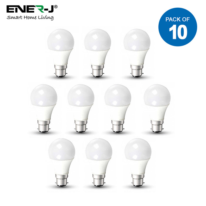 Pack of 10 units, A60 B22 LED Light Bulb, Bayonet Cap (BC) 12W A60, Equivalent to 100W, Ultra Bright 960 Lumens Non-Dimmable 3000K