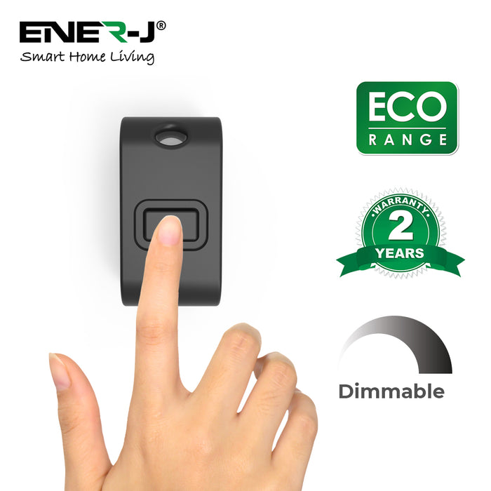 Ener-J Wireless Kinetic 1 Gang Key Fob Switch IP55 Portable Silver