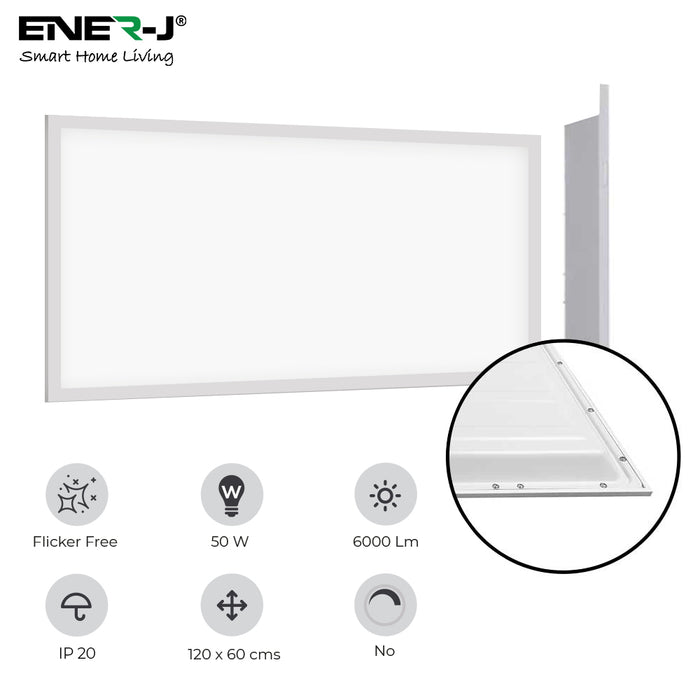 50W LED Backlit Panel Ceiling Lights - Pack of 2, Cool White 4000K, High Lumen output of 6000