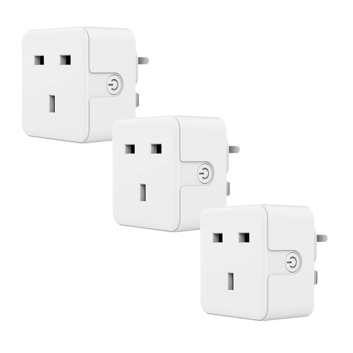 Smart WiFi & Bluetooth Plug, Max 3120W, UK Type (3 pcs pack)