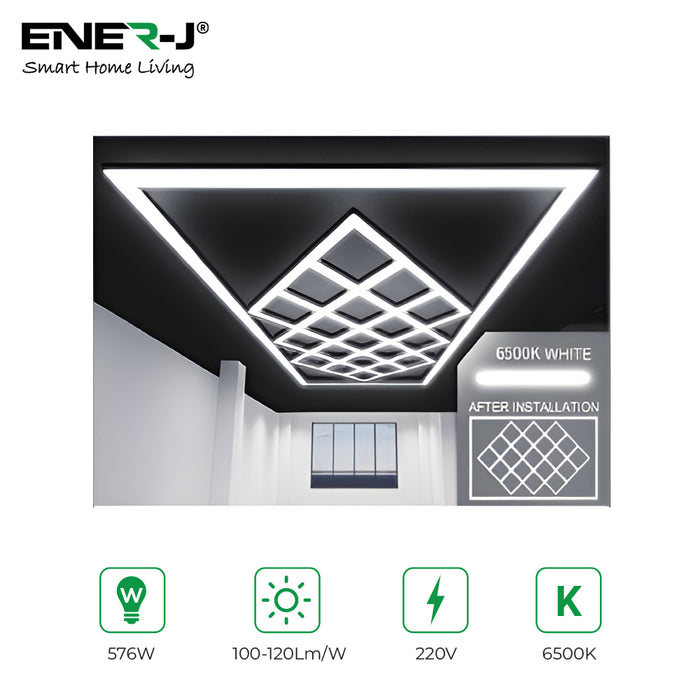 576W Designer Ceiling Lights with Frame (19 Diamonds and Border)