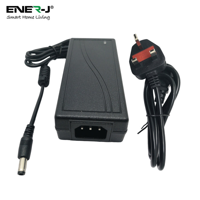 60W Plastic Power Supply Adapter, AC100-240V to DC 12V 5A, U.K. Plug (Fused)