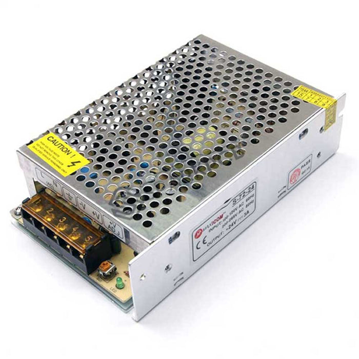 Ener-J SMPS 12V DC 60W Switching Power Supply 5A Constant Voltage AC DC Transformer Silver