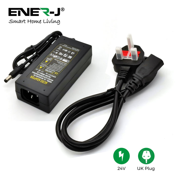 24V 2A Plastic Power Adapter with UK Plug