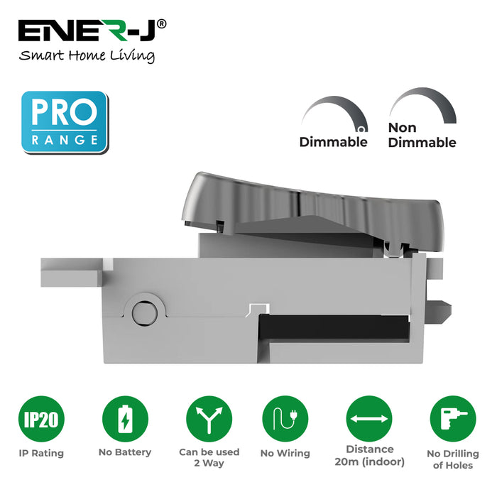 Ener-J Smart Control  type grid Switch, Pro Satin Chrome (Dimmable)