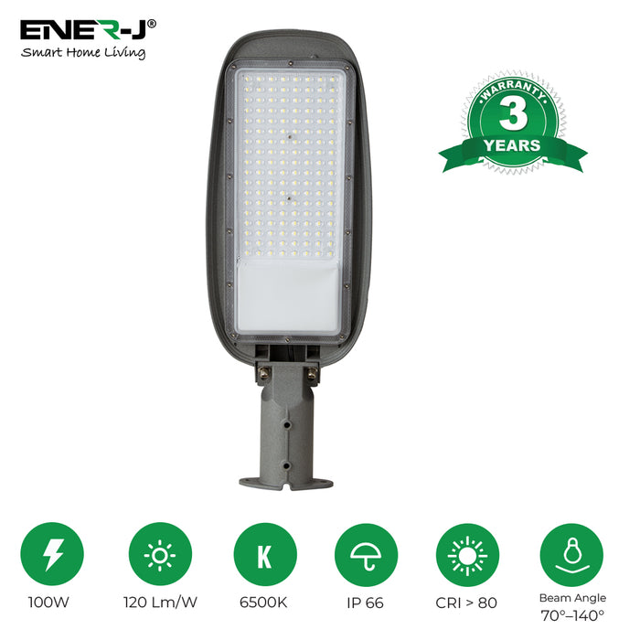 100W High-Lumen LED Streetlights with Adjustable Arm, 3yrs warranty 120Lm/W