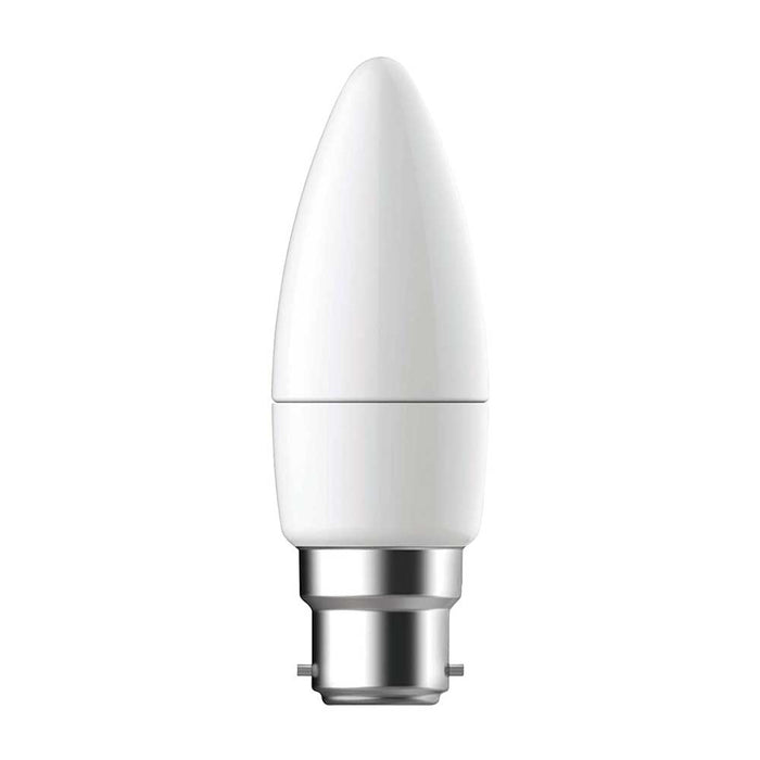 B22 LED Light Bulb, Warm White Candle Bulb C37, 35W Incandescent Equivalent, 4W 320lm Bayonet Lightbulb - Energy Saving, High Performance, 3000K